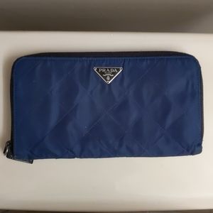 Prada zip around wallet